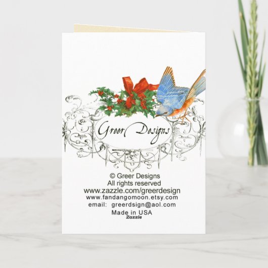 Angels Cherubs  stijl kerst Kaart (Achterkant)