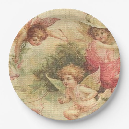 Angels, Cherubs Vintage  Papieren Bordje (Voorkant)