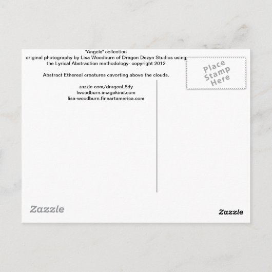 "Angels" collectie Briefkaart (Achterkant)