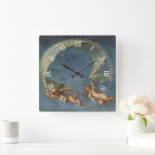 Angels Detail van Adonis Led door Cupids van Alban Vierkante Klok (Huis)