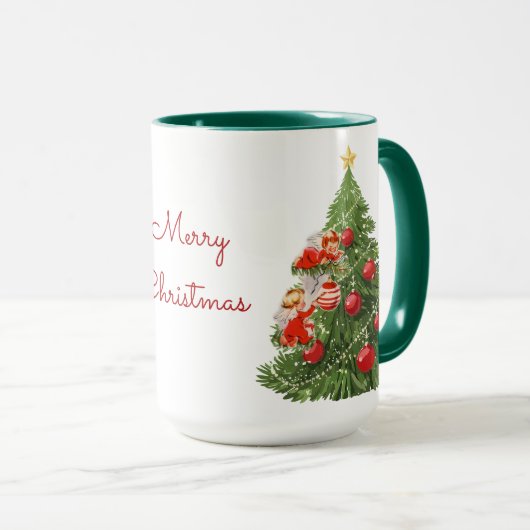 Angels die de Mok van de kerstboom decorteren (Voorkant rechts)