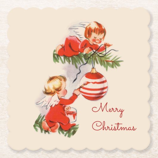 Angels die het Onderzetter van de kerstboom decort (Voorkant)
