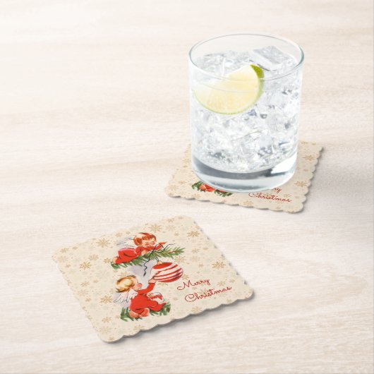 Angels die het Onderzetter van de kerstboom decort (Insitu)