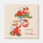 Angels die het Onderzetter van de kerstboom decort Magneet (Voorkant)