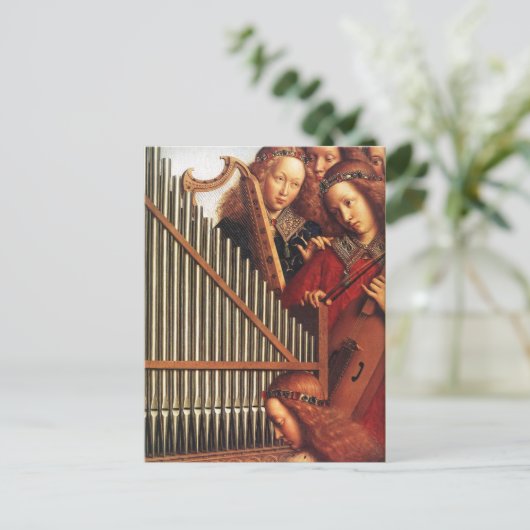 ANGELS DIE MUZIEK SPELEN, detail, Gehechtheid Briefkaart (Staand voorkant)