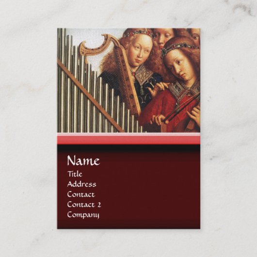 ANGELS DIE MUZIEK SPELEN, detail Visitekaartje (Voorkant)