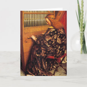 ANGELS DIE MUZIEK SPELEN FEESTDAGEN KAART