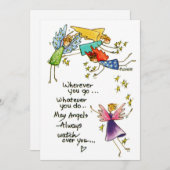 Angels die over je kijken, heeft een waarheidsgetr feestdagenkaart (Voorkant / Achterkant)