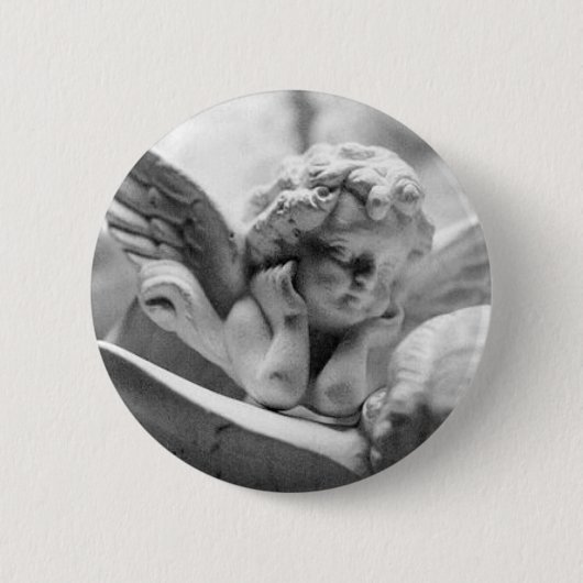 Angels die over mij kijken ronde button 5,7 cm (Voorkant)