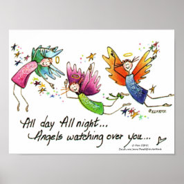Angels die over mijn Baby kijken Poster