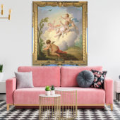 Angels die spelen met een vogel in een landschap canvas afdruk (Insitu (Woonkamer))