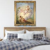 Angels die spelen met een vogel in een landschap canvas afdruk (Insitu (Slaapkamer))