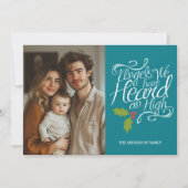 Angels die we hebben gehoord - Whimsical-kerstfoto Feestdagenkaart (Voorkant)