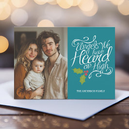 Angels die we hebben gehoord - Whimsical-kerstfoto Feestdagenkaart