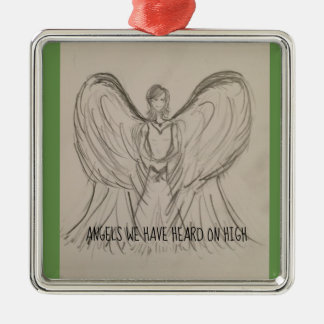 Angels die we op hoog niveau hebben gehoord metalen ornament