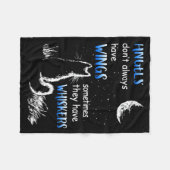 Angels Dont Always Have Wings They Have Whiskers  Fleece Deken (Voorkant (Horizontaal))