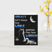 Angels Dont Always Have Wings They Have Whiskers  Kaart (Gele Bloem)
