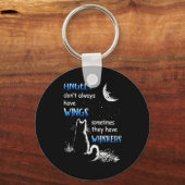 Angels Dont Always Have Wings They Have Whiskers  Sleutelhanger (Voorkant)