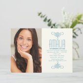 Angels Draag Paisley Foto Uitnodiging (Staand voorkant)