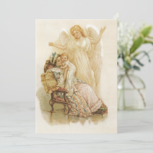 Angels en baby's kaart (Staand voorkant)