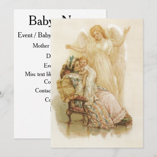 Angels en baby's kaart (Voorkant / Achterkant)