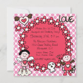 Angels en Devils Birthday Invitation Kaart (Achterkant)