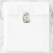 Angels en Flowers  Pasen Ronde Sticker (Tas)