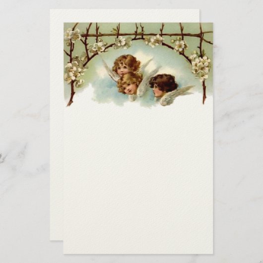 -Angels- en Flowers-smeltbakkerij Briefpapier (Voorkant / Achterkant)