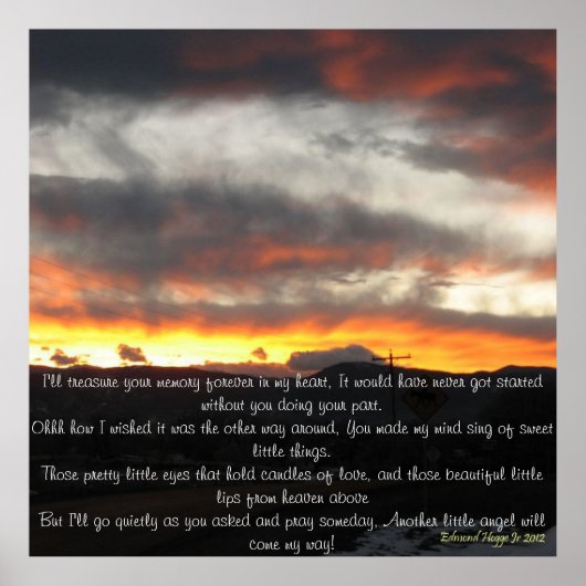 Angels en gedichten in de Sunset Poster (Voorkant)