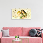 Angels en heilig  feestelijk canvas afdruk (Insitu (Woonkamer))