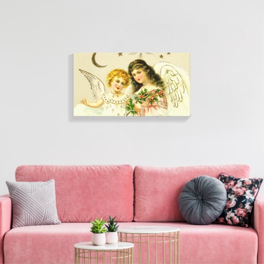 Angels en heilig feestelijk canvas afdruk (Insitu (Woonkamer))