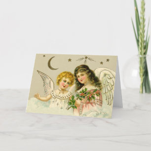 Angels en Holly Feestdagen Kaart
