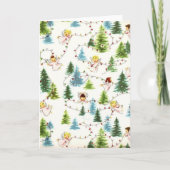  Angels en kerstlichten Feestdagen Kaart (Voorkant)