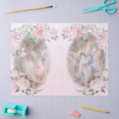 Angels en Rozen en roze ontkoppeling Tissuepapier (Craft)