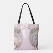 Angels en Rozen en roze Tote Bag (Achterkant)