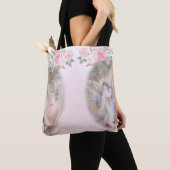 Angels en Rozen en roze Tote Bag (Dichtbij)