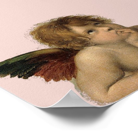 Angels Engel - Madonna Sixtina - Raphael - Raffael Poster (Hoek)