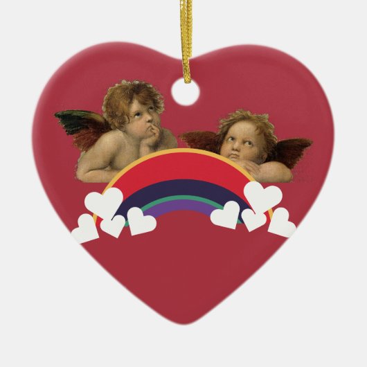 Angels Engel Raphael  Regenbogen Keramisch Ornament (Voorkant)