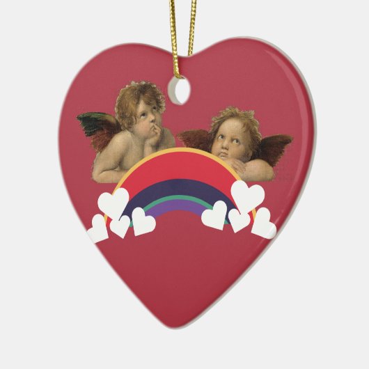 Angels Engel Raphael  Regenbogen Keramisch Ornament (Links)