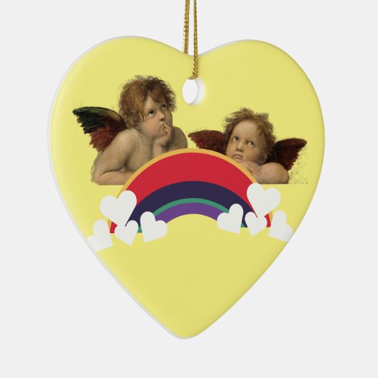 Angels Engel Raphael Regenbogen Keramisch Ornament (Rechts)