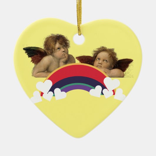 Angels Engel Raphael  Regenbogen Keramisch Ornament (Voorkant)