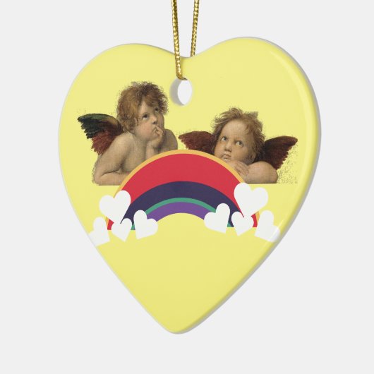 Angels Engel Raphael  Regenbogen Keramisch Ornament (Links)