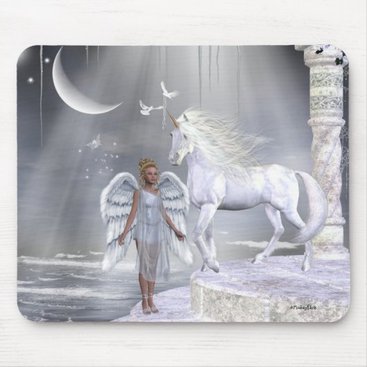 Angels Fae Unicorns Mousepad Muismat (Voorkant)