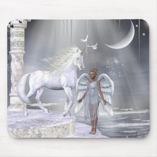 Angels Fae Unicorns Mousepad Muismat (Voorkant)