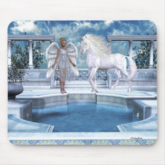 Angels Fae Unicorns Mousepad Muismat (Voorkant)