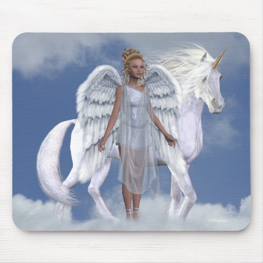 Angels Fae Unicorns Mousepad Muismat (Voorkant)