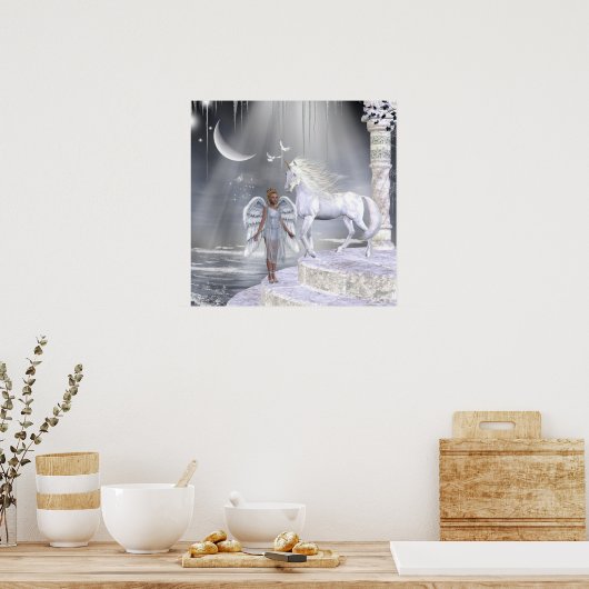 Angels Fae Unicorns Print (Keuken)