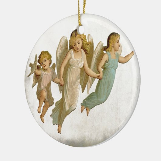 Angels feestdag kerstkunst keramisch ornament (Links)