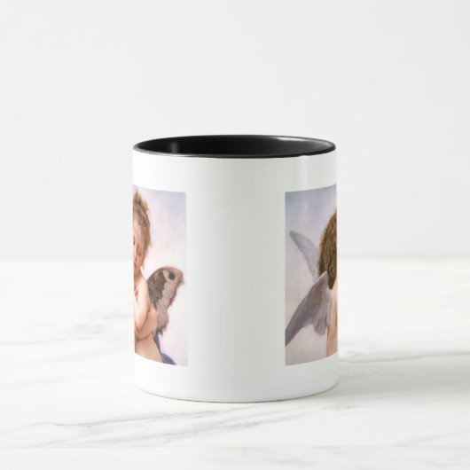 Angels First Kiss, Bouguereau Fine Art Mok (Midden)