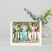 Angels Floral Remix Real Folie Feestdagen Briefkaart (Staand Voorkant)